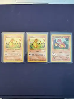 TWO Shadowless Charmanders and ONE Shadowless Charmeleon Pokemon Base Set - Image 1