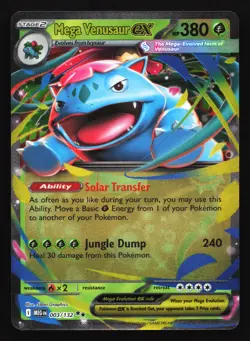 Mega Venusaur ex 003/132 Mega Evolution Double Rare Pokemon Card - Image 1