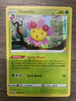 Cherrim Rare Holo Sword & Shield Battle Styles 8/163 Pokemon TCG Card - Image 1