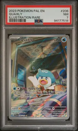 PSA 7 Quaxly 206/193 Paldea Evolved Illustration Rare Pokemon Card - Image 1