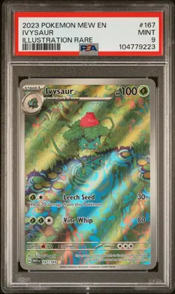 PSA 9 Ivysaur 167/165 MEW EN-151 Illustration Rare Pokemon Card - Image 1