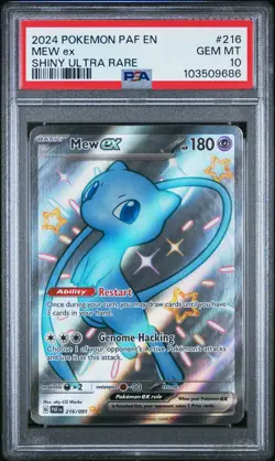 PSA 10 Mew ex 216/091 Paldean Fates Shiny Ultra Rare Pokemon Card - Image 1
