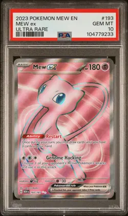 PSA 10 Mew ex 193/165 Pokemon MEW EN-151 Ultra Rare Pokemon Card - Image 1