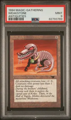 Weakstone - Antiquities - MTG - Mint - PSA 9. More MTG in Store. - Image 1