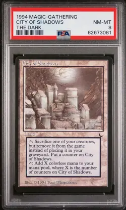City of Shadows- The Dark - NM to Mint - PSA 8. POP 20. More MTG in store. - Image 1