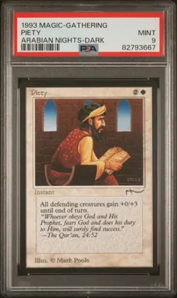 Piety (Dark) - Arabian Nights - MINT - PSA 9. POP 20. See MTG in Store. - Image 1