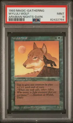 Wyluli Wolf (Dark) - Arabian Nights - MTG - MINT - PSA 9 - POP 16 - Image 1