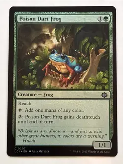 MTG The Lost Caverns of Ixalan Poison Dart Frog Foil 0207 NM - Image 1