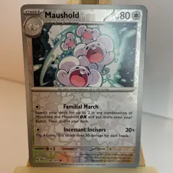 Maushold 158/191 Surging Sparks Reverse Holo Uncommon Pokemon Light Play+ - Image 1