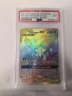 Pokemon Arceus & Dialga & Palkia GX Tag Team Cosmic Eclipse 258/236 PSA9 NM - Image 1