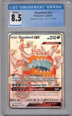 2019 POKEMON SV71/SV94 GUZZLORD GX HIDDEN FATES CGC 8.5 - Image 1