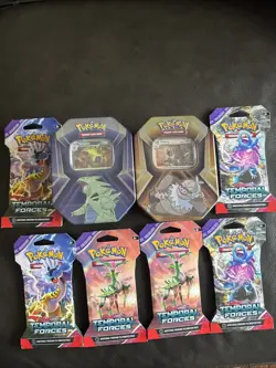 Pokemon TCG Lot! 2 Pokemon Tins / 6 Sleeved Booster Packs - Image 2