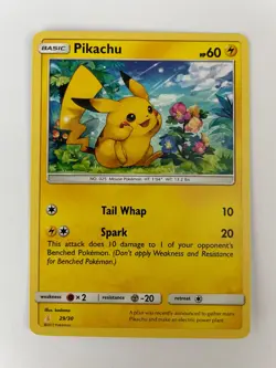 Pokemon TCG Pikachu Sun & Moon Trainer 29/30 Regular Common NM-MINT - Image 1