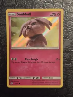 Pokemon Snubbull (Holo Common) 15/18 Detective Pikachu Holo TCG LP+ - Image 1