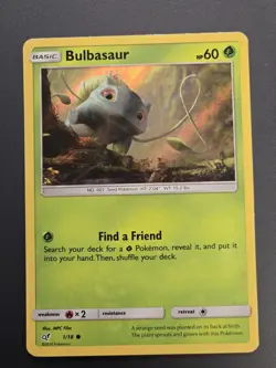 Pokemon Bulbasaur (Holo Common) #1/18 Detective Pikachu Holo TCG MP- - Image 3