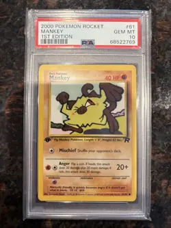 2000 Pokemon Rocket Manley 1st Edition #61 PSA 10 - Image 1