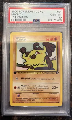 2000 Pokemon Rocket Manley 1st Edition #61 PSA 10 - Image 2