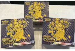 Pokemon TCG Surging Sparks Elite Trainer Box ETB - NEW SEALED LOT OF 3 - Image 1