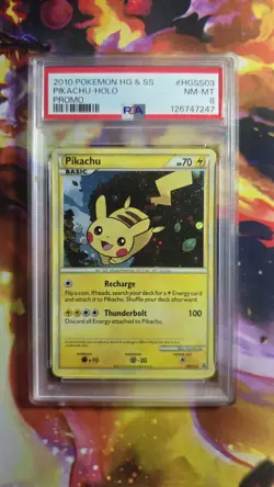 2010 POKEMON HG & SS #HGSS03 PIKACHU - HOLO "PROMO" - PSA 8 NM-MT (47855) - Image 1