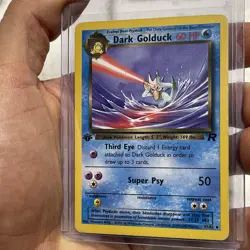 Dark Golduck 37/82 1st Edition Team Rocket Uncommon LP Condition Pokemon TCG Vtg - Image 2
