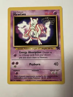 Pokemon TCG Mewtwo 3 Black Star Promo First Movie Stamped Near Mint Condition - Image 1