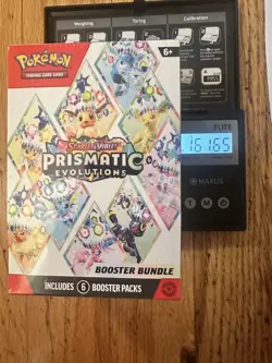 Prismatic Evolutions Booster Bundle HEAVY Lot of 3 Pokemon TCG Possible God Pack - Image 3