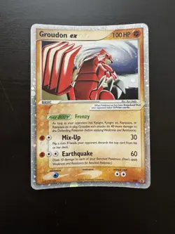 Groudon ex 038 Holo Nintendo Collector’s Tin Black Star Promo Pokemon Card DMG - Image 1
