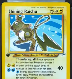 1st Edition Shining Raichu 111/105 CGC 10 Gem Mint Neo Destiny Pokemon Card - Image 3