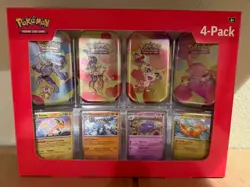 Pokemon 151 4 Mini Tins + 4 Promo Cards Sams Club Exclusive 2x Bundle - Image 1