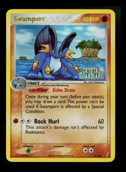 Swampert 27/100 EX Crystal Guardians 2006 Reverse Holo Rare Pokemon Card TCG - Image 1