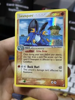 Swampert 27/100 EX Crystal Guardians 2006 Reverse Holo Rare Pokemon Card TCG - Image 4