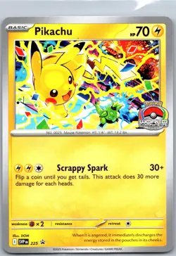 Pikachu - (World Championship 2025) Promo SV: Scarlet & Violet Promo Cards 225 N - Image 1