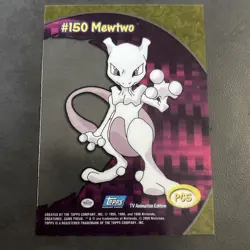 2000 Topps Pokemon #150 Mewtwo PC5 Animation Clear Card - Image 4