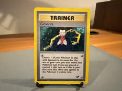 Pokemon TCG Gym Challenge Giovanni Trainer Holo Unlimited Rare Card 18/132 - Image 1
