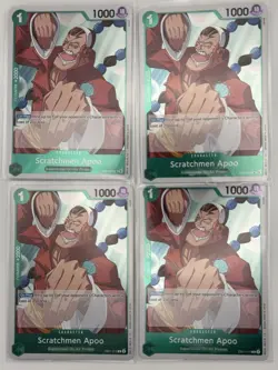 EB01-015 Scratchmen Apoo Memorial Collection One Piece Card TCG CCG 4x Playset - Image 1