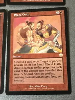 Blood Oath X4 Mercadian Masques Various Condition See Pics Front Back - Image 2
