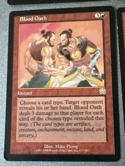 Blood Oath X4 Mercadian Masques Various Condition See Pics Front Back - Image 3