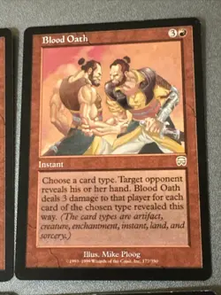 Blood Oath X4 Mercadian Masques Various Condition See Pics Front Back - Image 4