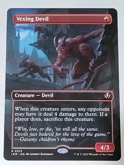 MTG - Innistrad Remastered: Vexing Devil (0313) - Borderless Rare - Near Mint - Image 1