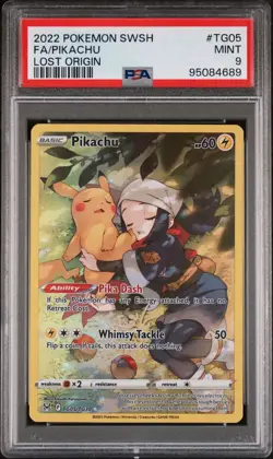 Pokemon TCG - PSA 9 - Pikachu TG05/TG30 - Lost Origin - Full Art - Image 1