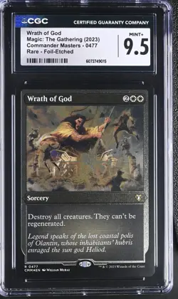 WRATH OF GOD Commander Masters Etched Foil Rare CGC 9.5 MTG [Nostalgium] - Image 1