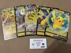 5 Jumbo Pokemon Pokemon EX V Promo Card TCG Pikachu Boltund Zapdos - Image 1
