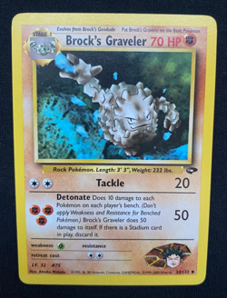 Brock's Graveler 34/132 Gym Challenge Pokemon Card Non Holo (LP) - Image 1