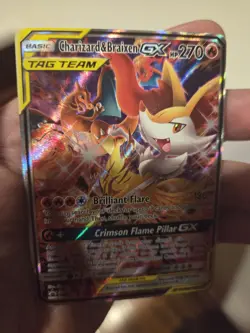 Charizard & Braixen GX Tag Team 2016 Pokemon Sun Moon Black Star Promo #SM230 - Image 1