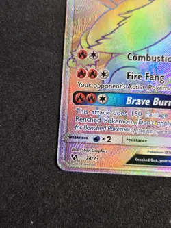 Pokemon TCG: Entei GX #74/73 Shining Legends Secret Rare Rainbow Full Art - Image 3