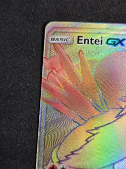 Pokemon TCG: Entei GX #74/73 Shining Legends Secret Rare Rainbow Full Art - Image 4