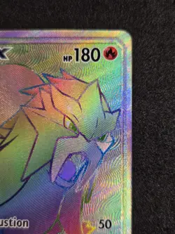 Pokemon TCG: Entei GX #74/73 Shining Legends Secret Rare Rainbow Full Art - Image 5