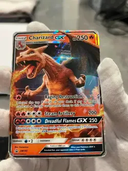 Pokemon TCG Charizard GX SM195 Black Star Promo Detective Pikachu Holo DMG - Image 3
