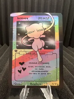 Meow (Mew) 7/7 - 1st Edition Pokederp First Print Fan Art - Pokemon - Image 1
