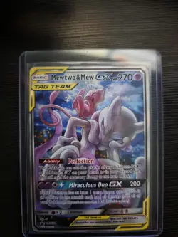 Pokemon TCG Mewtwo & Mew GX SM191 Tag Team Black Star Promo Sun & Moon - Image 1